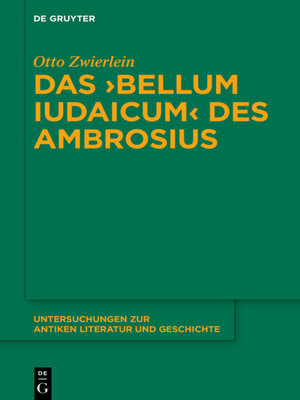 cover image of Das ›Bellum Iudaicum  des Ambrosius
